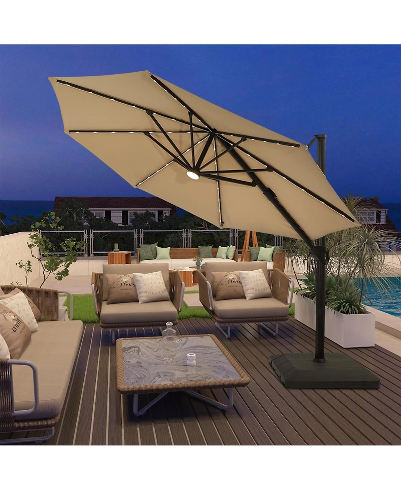 Casainc 11 Ft Led Light Outdoor Patio Umbrella