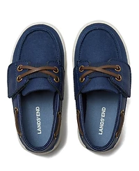 Lands' End Little Girls Canvas Easy On Boat Shoes