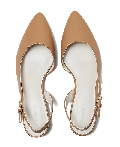Lands' End Women's Leather Slingback Low Heels