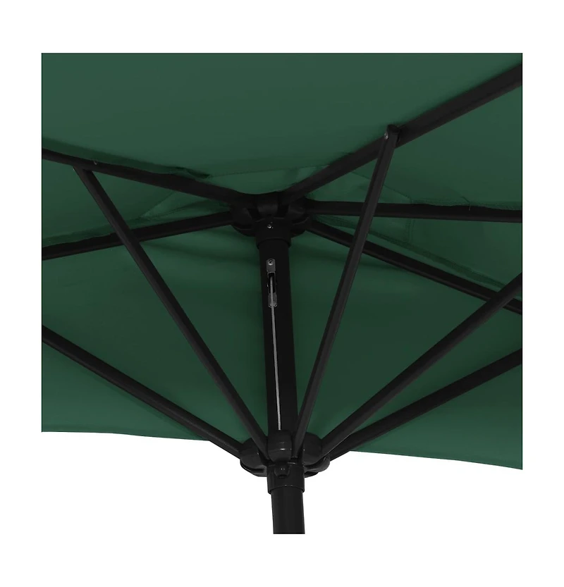 vidaXL Garden Parasol Green Polyester, Aluminum, Steel