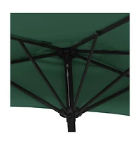 vidaXL Garden Parasol Green Polyester, Aluminum, Steel