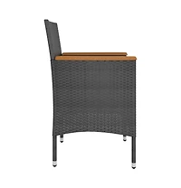 vidaXL 4 Piece Patio Chair and Stool Set Poly Rattan