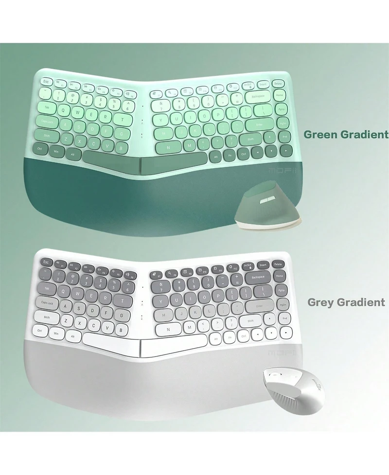 Ergonomic 2.4Ghz Wireless Keyboard Mouse Combo