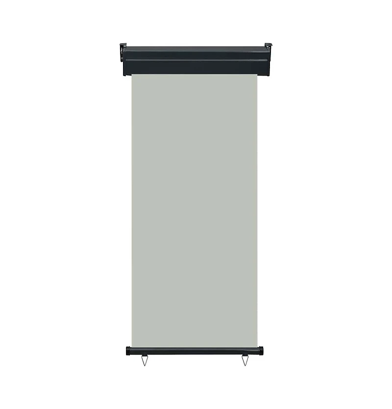 vidaXL Balcony Side Awning Grey Steel, Aluminum, Polyester 33.5 x 98.4 in