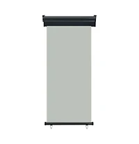vidaXL Balcony Side Awning Grey Steel, Aluminum, Polyester 33.5 x 98.4 in