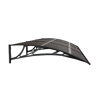 vidaXL Door Canopy Black Polycarbonate 118.1 x 39.4 in Durable