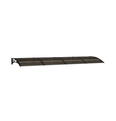 vidaXL Door Canopy Black Polycarbonate, Abs, Aluminum Large Durable