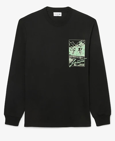 Lacoste Men's Long Sleeves Printed T-Shirt