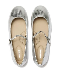 Lands' End Women's Classic Metallic Mary Jane Flats