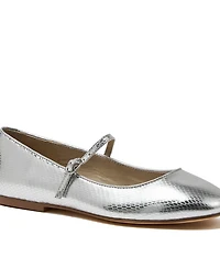 Lands' End Women's Classic Metallic Mary Jane Flats