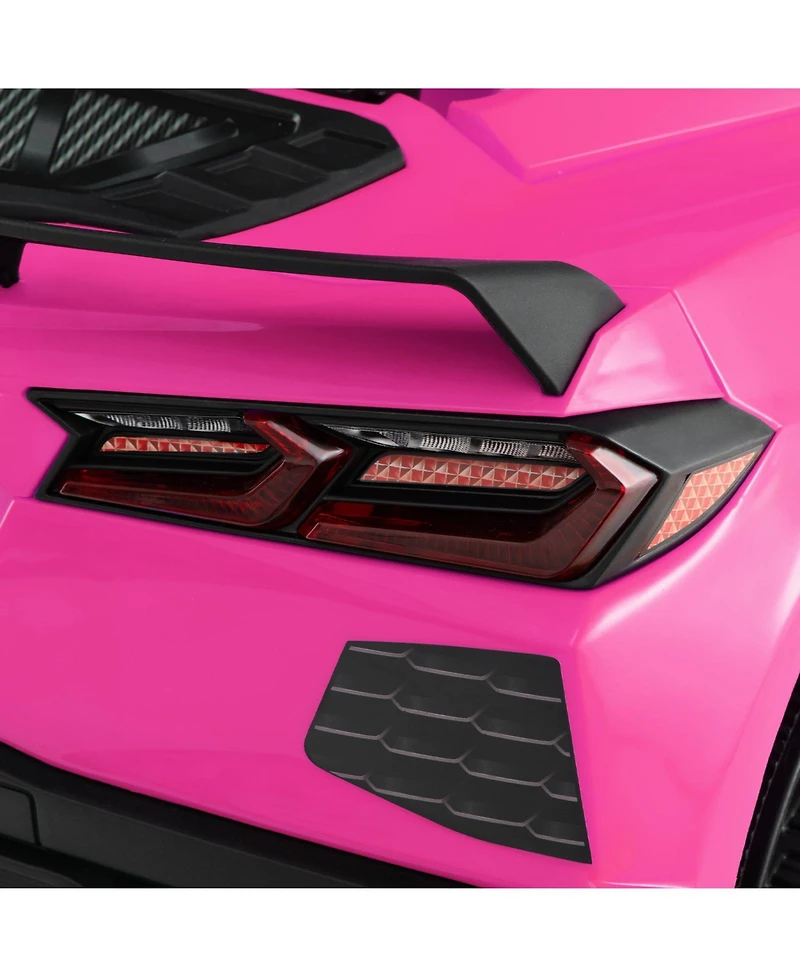 12V Electric Kids Ride On Car Licensed Chevrolet Corvette C8 with Remote Control Ages 3+ Years Old-Pink
