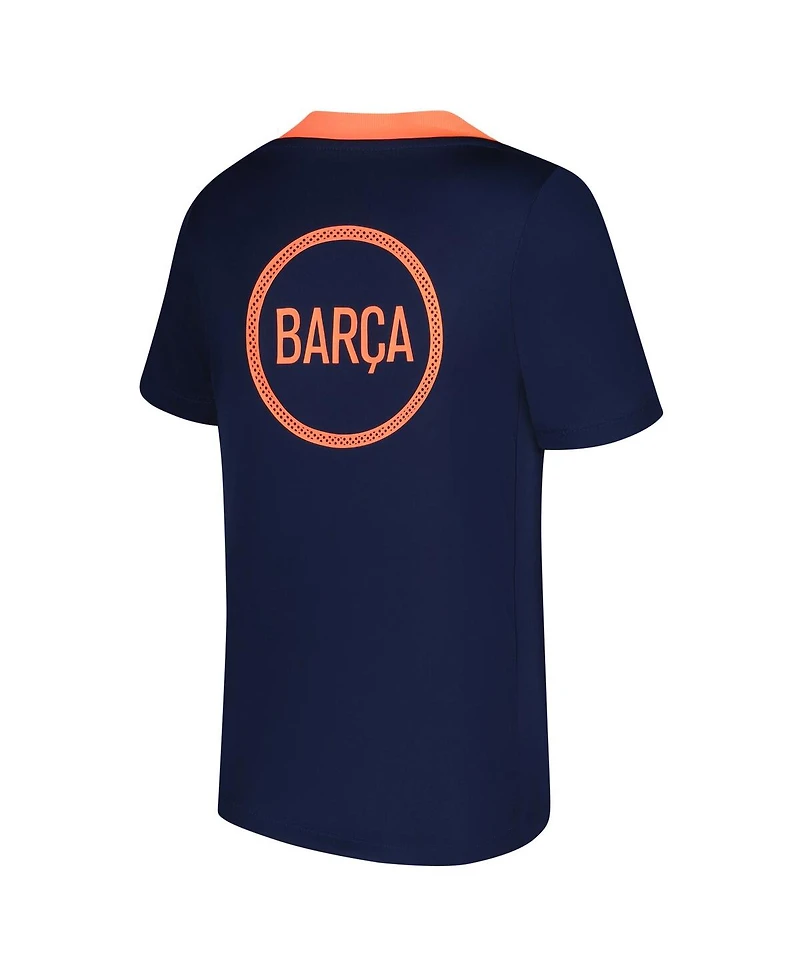 Nike Big Boys and Girls Navy Barcelona 2025/26 Third Academy Pro Pre-Match Performance Top