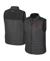 Colosseum Men's Charcoal Indiana Hoosiers Nightman Full-Zip Puffer Vest