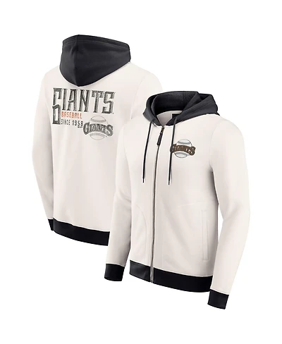 Fanatics Men's Cream San Francisco Giants Polar Fleece Full-Zip Hoodie