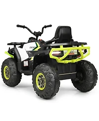 12 V Kids Electric 4-Wheeler Atv Quad with MP3 and Led Lights-White
