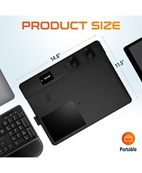 Delton D101 Wireless Charging Mouse Pad with Foldable Phone Stand & Writing Pad (DMP101WC)