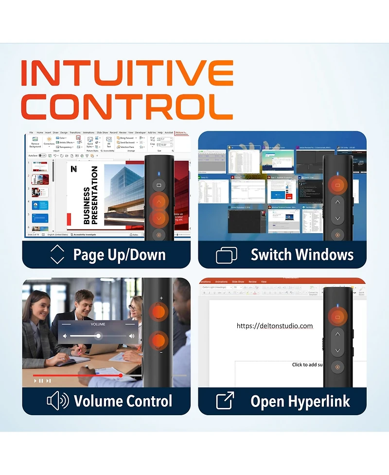 Delton LP21 Wireless Presenter Remote, Laser Pointer (DLP21)