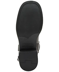 Madden Girl Women's Clarraa Buckled Knee-High Moto Boots