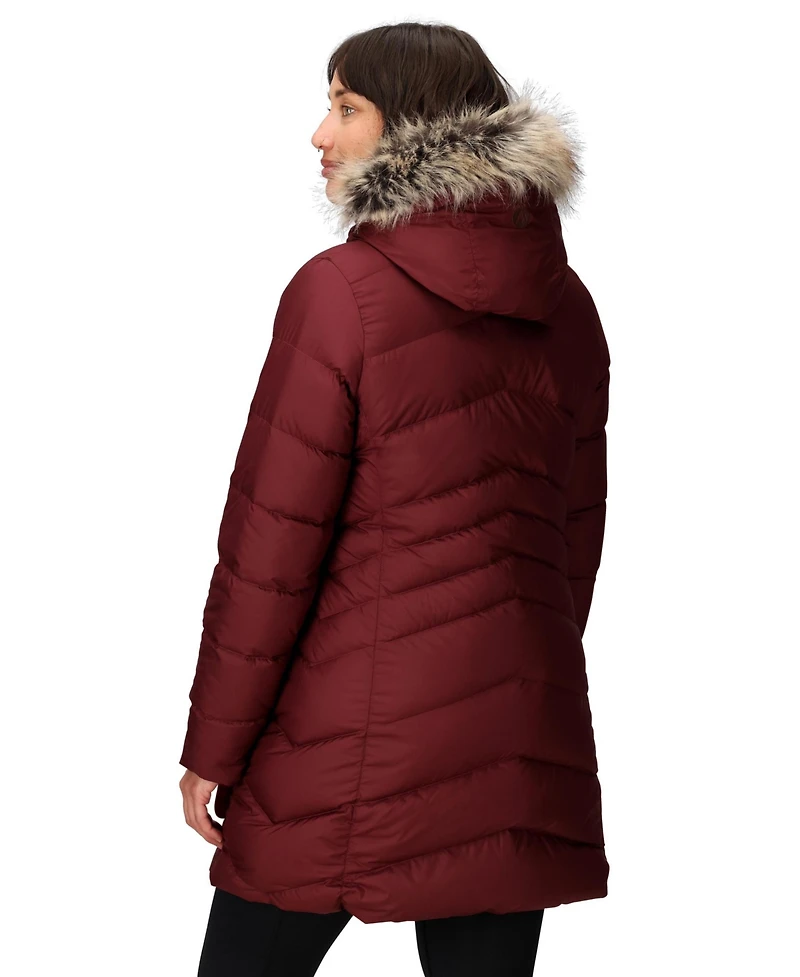 Marmot Women's Montreal Hooded Faux-Fur-Trim Coat