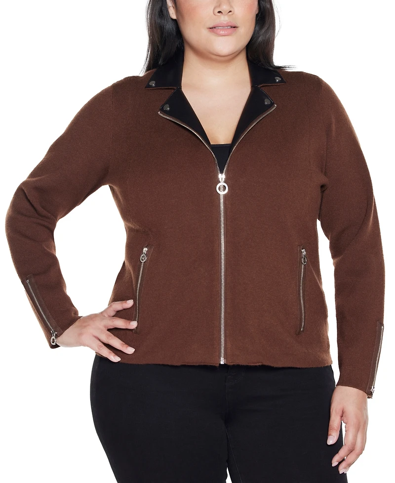 Belldini Plus Black Label Motorcycle Sweater Jacket