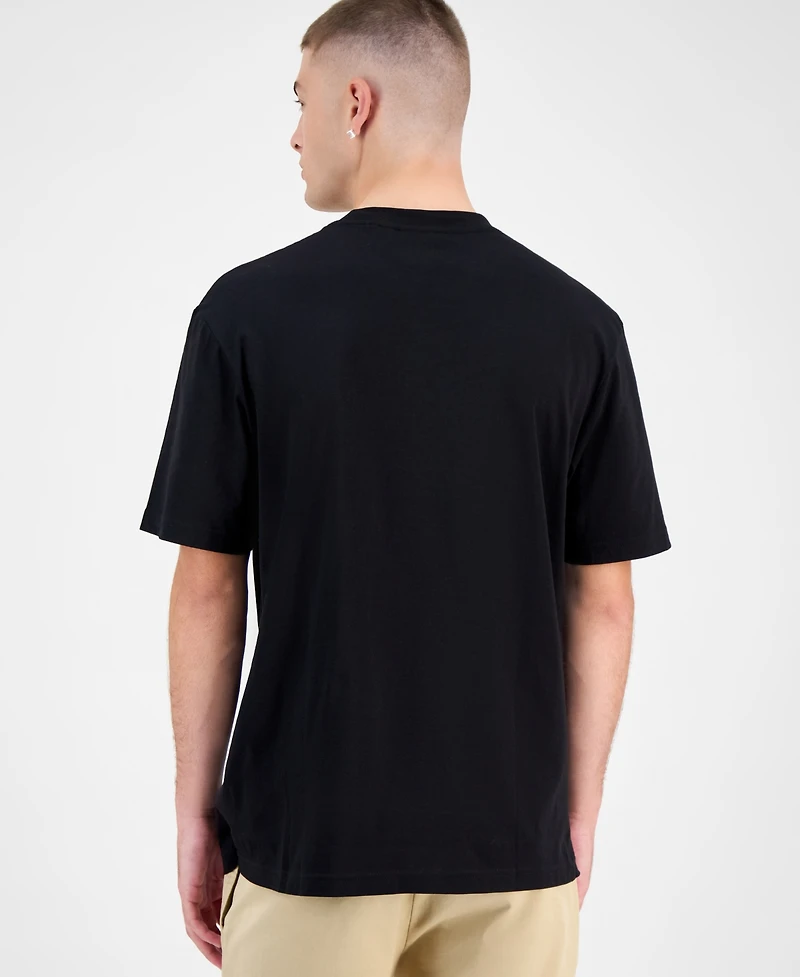 Hugo Boss Men's Dabolos Relaxed-Fit Piece-Dyed Short-Sleeve Graphic Cotton T-Shirt