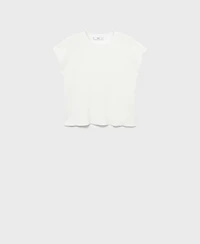 Mango Women's Short-Sleeved Knitted Cotton Sweater