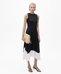 Mango Women's Combined Pleated Dress