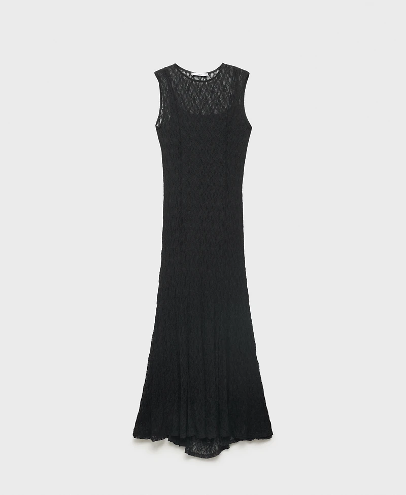 Mango Women's Long Lace Dress