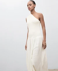 Mango Women's Asymmetrical Combined Knitted Dress