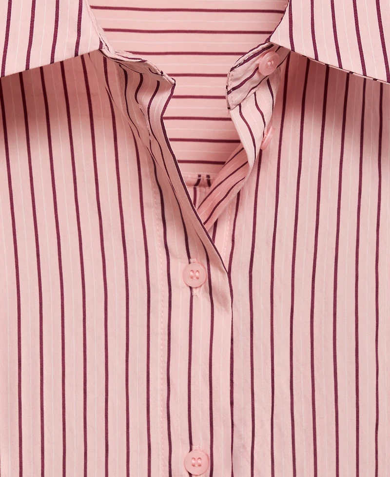Mango Women's Oversize Striped Shirt