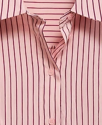 Mango Women's Oversize Striped Shirt