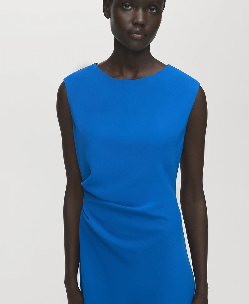 Mango Women's Ruched Midi Dress