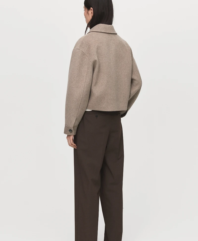Mango Women's Wool Bomber Jacket