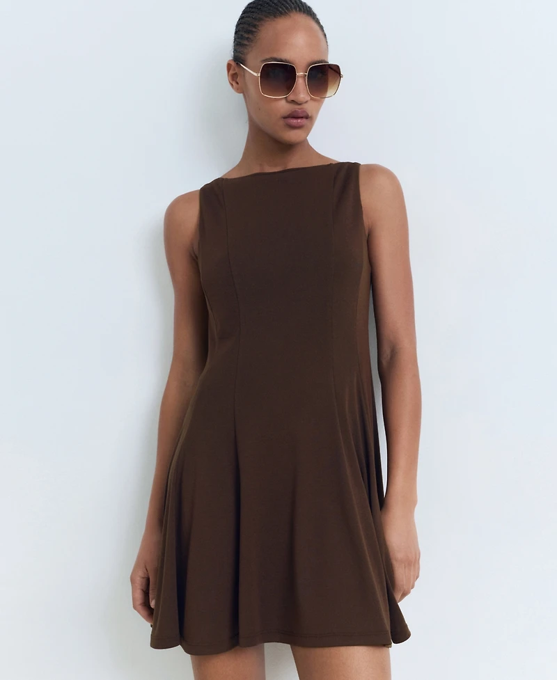 Mango Women's Short Flared Dress