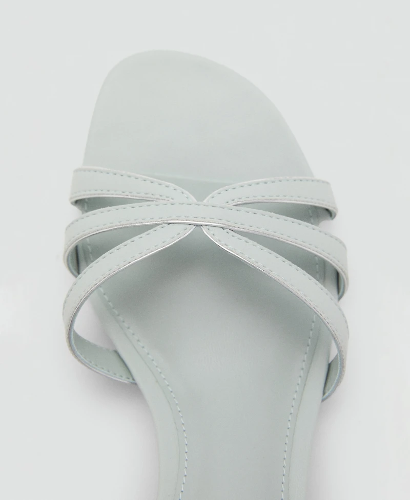 Mango Women's Strappy Kitten Heel Sandals