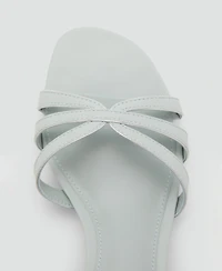 Mango Women's Strappy Kitten Heel Sandals