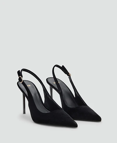 Mango Women's Velvet Heeled Shoes