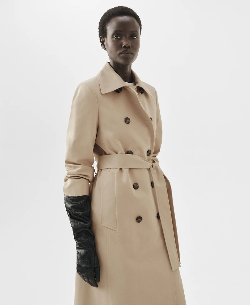 Mango Women's Classic Cotton Trench Coat