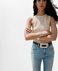 Mango Women's Openwork Knit Top