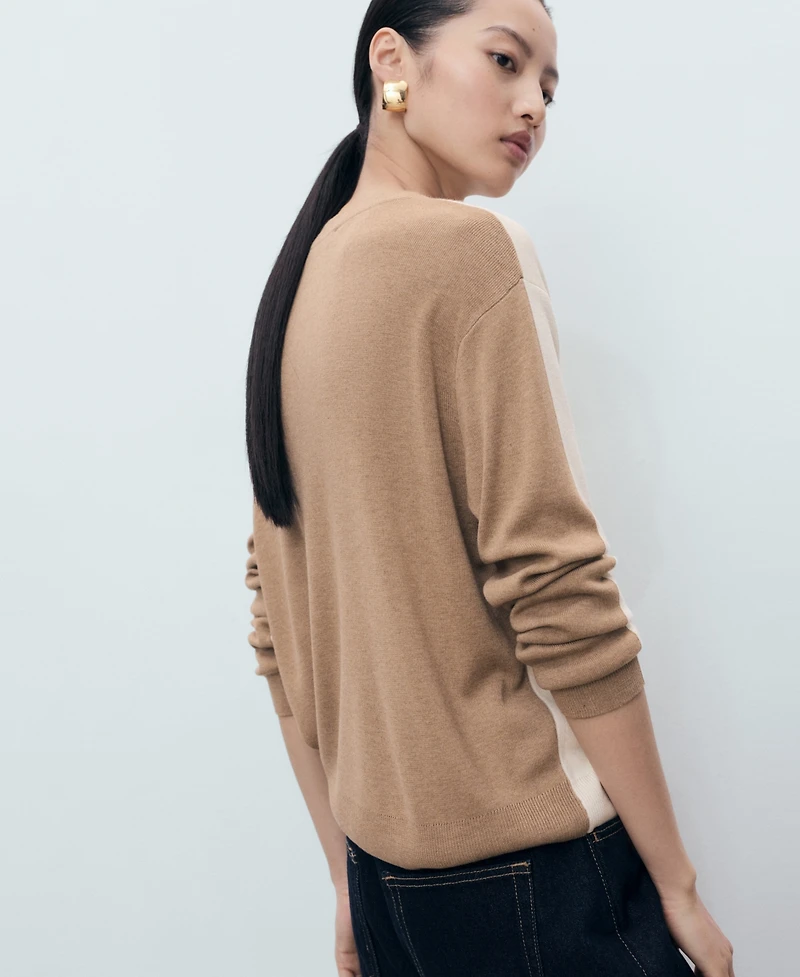 Mango Women's Combined-Design Sweater