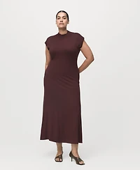 Mango Women's Perkins-Neck Knitted Dress