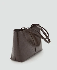 Mango Women's Double Handle Shopper Bag