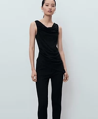 Mango Women's Straight Mid-Rise Pants