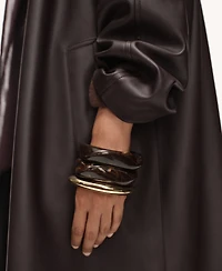 Mango Women's Long Leather-Effect Trench Coat