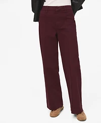 Mango Women's Stitching Detail High-Waisted Wide-Leg Jeans