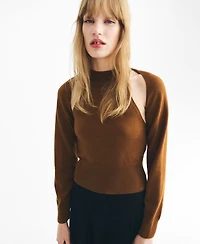 Mango Women's Cardigan-Style Detailing Sweater
