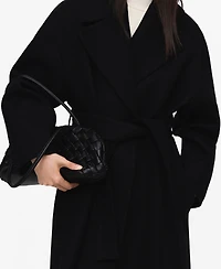 Mango Women's Belted Woolen Coat