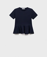 Mango Women's Short-Sleeved Peplum T-Shirt