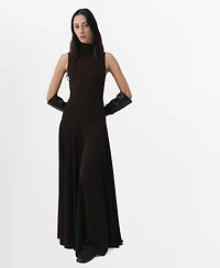Mango Women's Back Opening Godet Dress