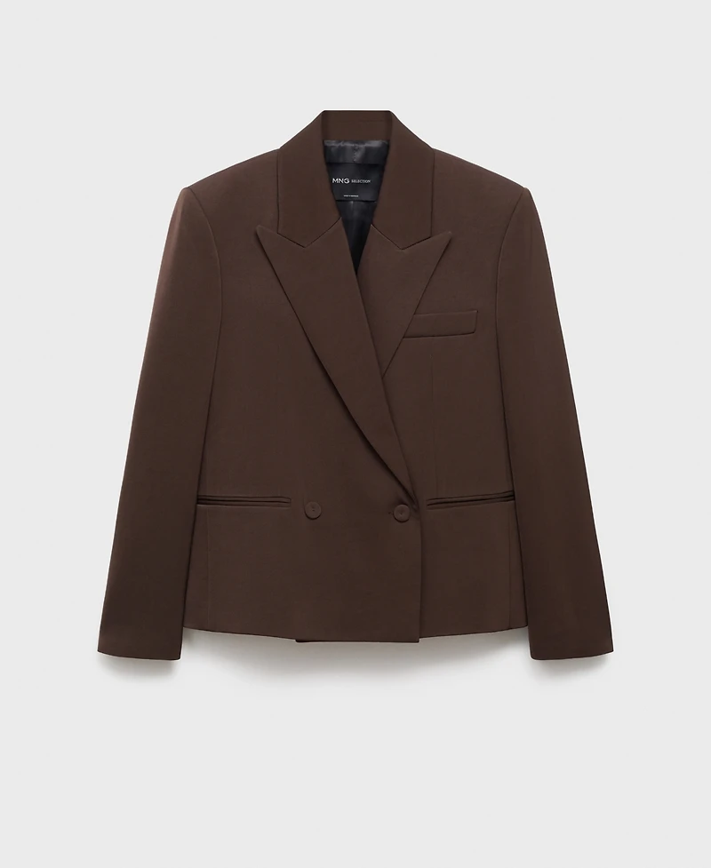 Mango Women's Double-Breasted Suit Jacket